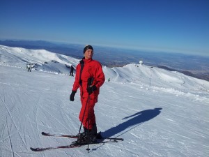 Riding and skiing in spain